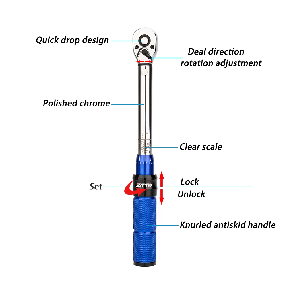 健康・医学 TUK Hairich 1/4-Inch Drive Click Torque Wrench Set,2.3-24.9 N.M