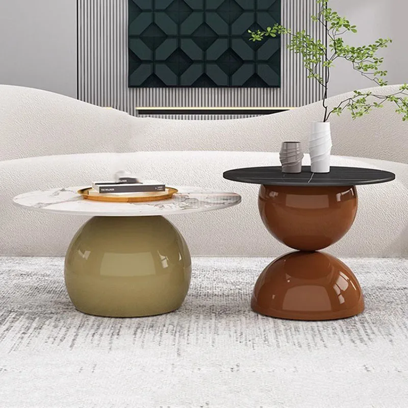 Salon Round Sofa Side Table Bed Modern Hotel Coffee Corner Room Decor Tavolini Cute Center Mesitas De Noche Mobili Per La Casa