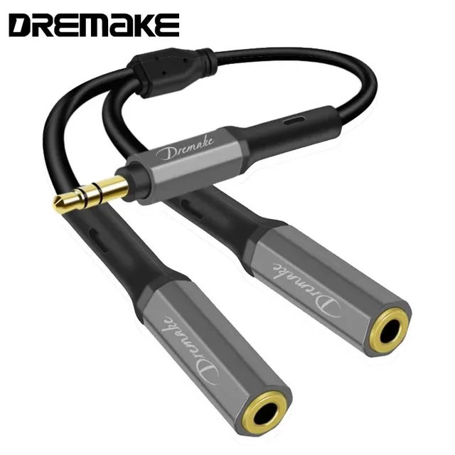 Extension Cable 3.5mm to 2 x 3.5mm Female Stereo Audio Jack Adapter Sound Auxiliary Y Splitter Cord for Smartphone MP3 Tablet 1