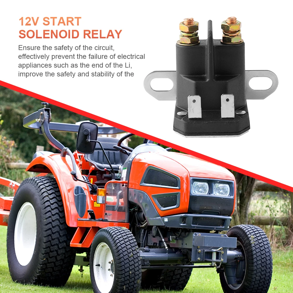 Starter Solenoid Relay Lawn Mower Starter Relay 12V Solenoid Valve Relay For Riding Mower Tractor Motorboat