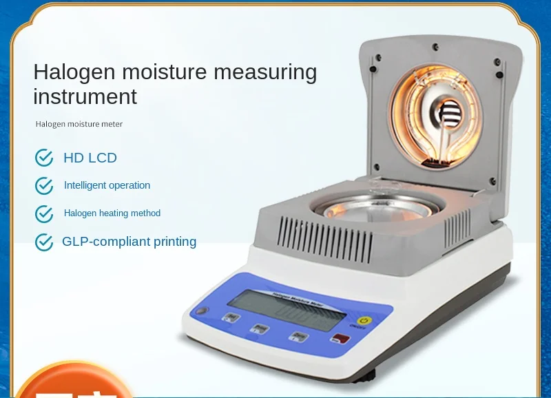 

Automatic Halogen Rapid Moisture Tester, Tea Powder Moisture Content Tester, Corn Grain Moisture Meter