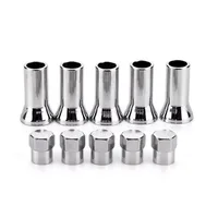 10 ชิ้น/เซ็ตยางวาล์ว TR413/TR414 Hex Caps ล้อยางวาล์ว Chrome ยางวาล์วครอบคลุม Universal Auto อุปกรณ์เสริม 1
