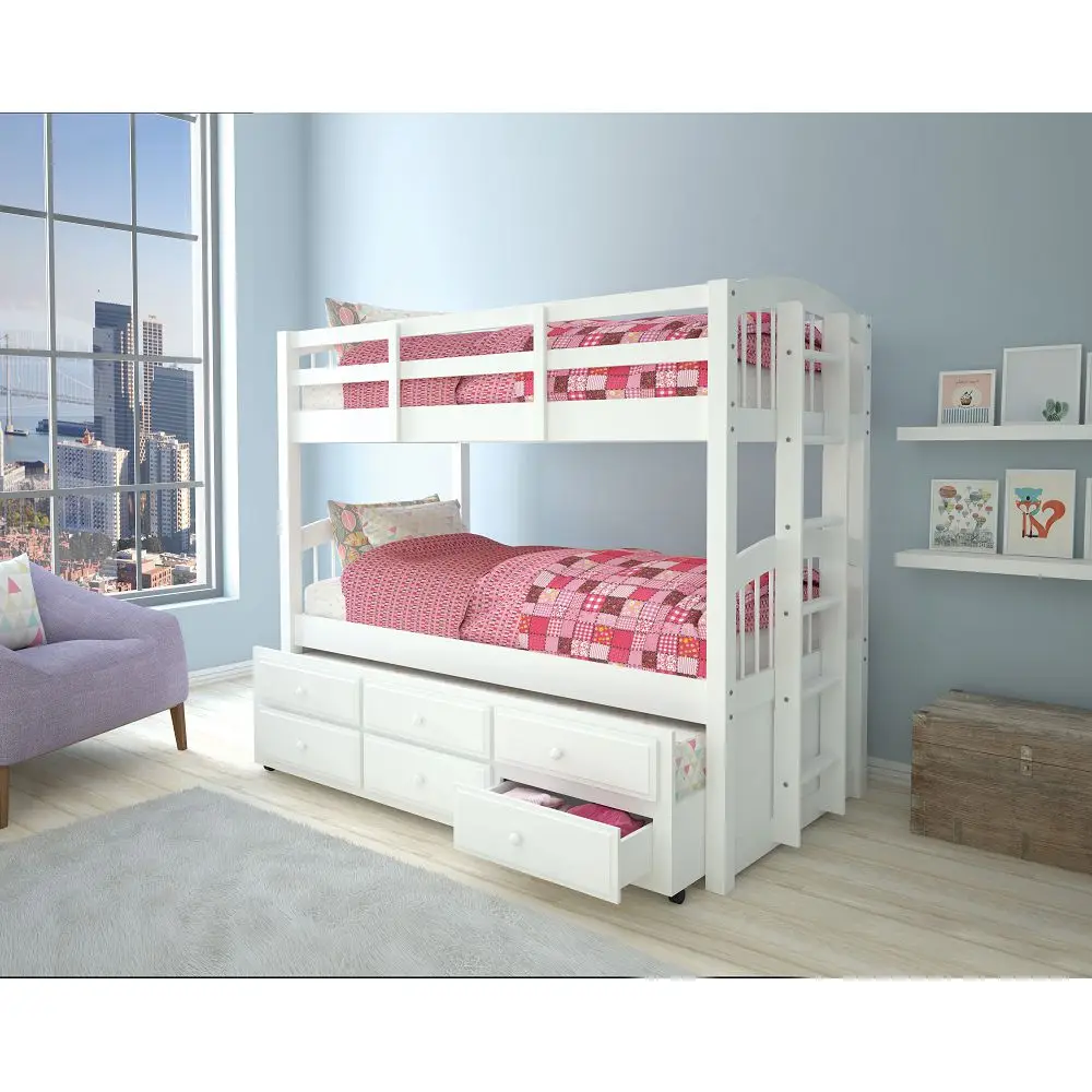 

ACME Micah Bunk Bed & Trundle (Twin/Twin) in White