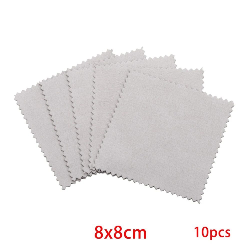 Deluxe Jewelry Cleaning Cloths - 10 Pack Silver & Gold Polishing Wipes