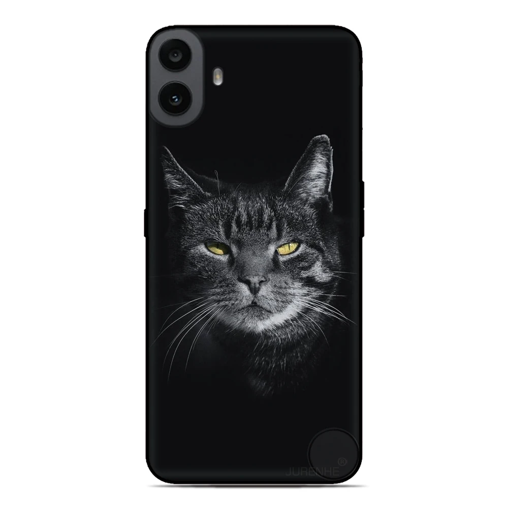 Sleek Black Cat Design Phone Case