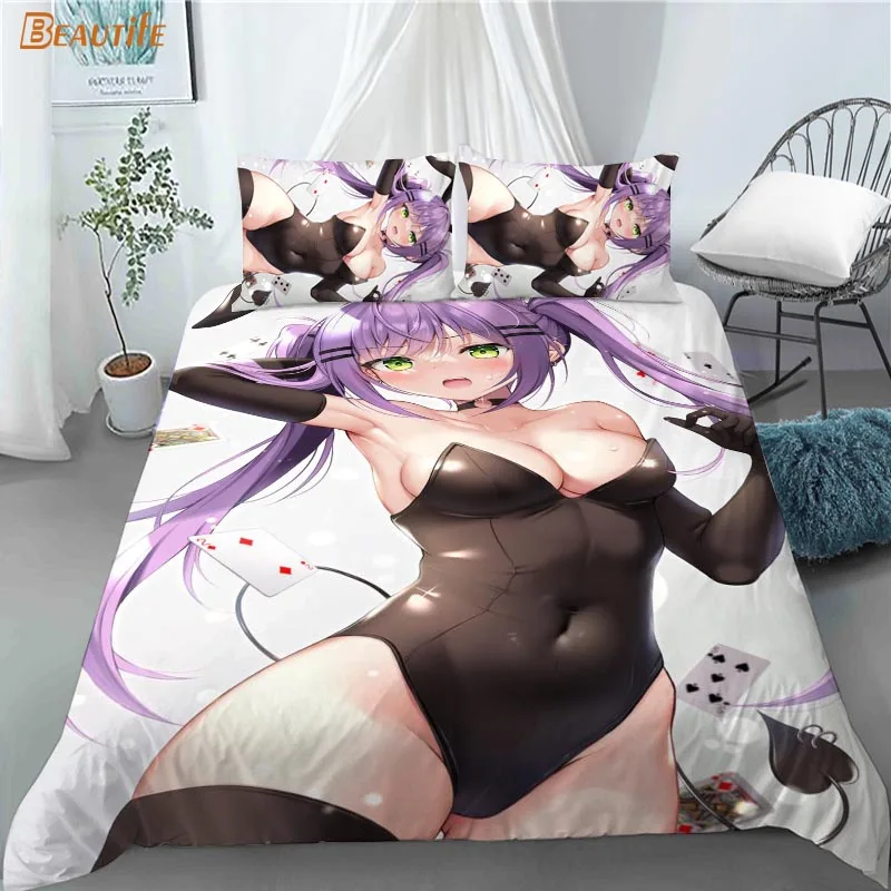 

Tokoyami Towa Towa Colourful Bedding Set Duvet Cover Bedclothes 180X220CM Comforter Cover With Pillowcase For Kids Home 0216