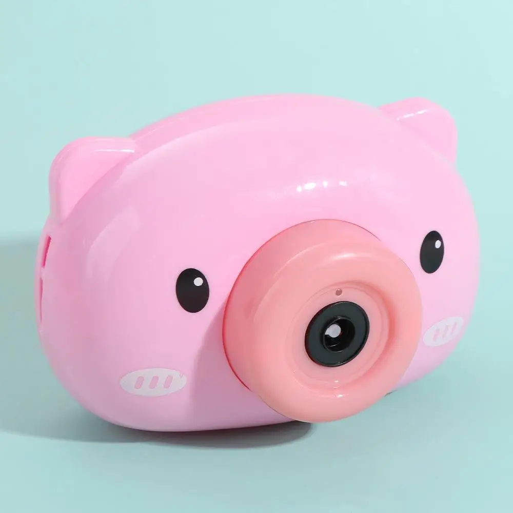Funny Durable Chilren Bubble Machine Cartoon Automatic Soap Bubble Maker Pig Camera Shape Cartoon Bubble Blower Outdoor
