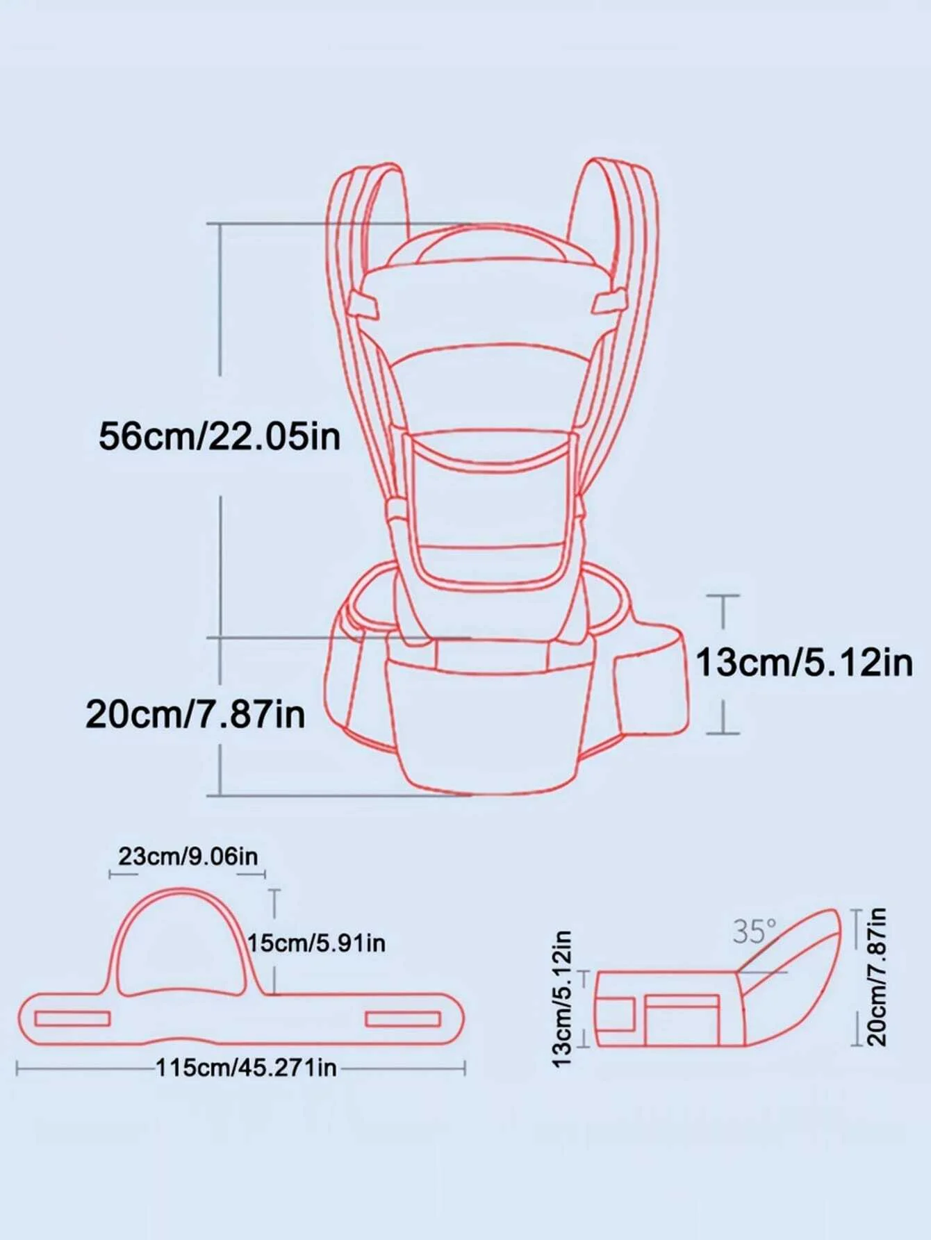 New Adjustable Ergonomic Baby Carrier With Hip Seat, Portable & Multifunctional, Suitable For Travel, Leisure And Daily Use 6