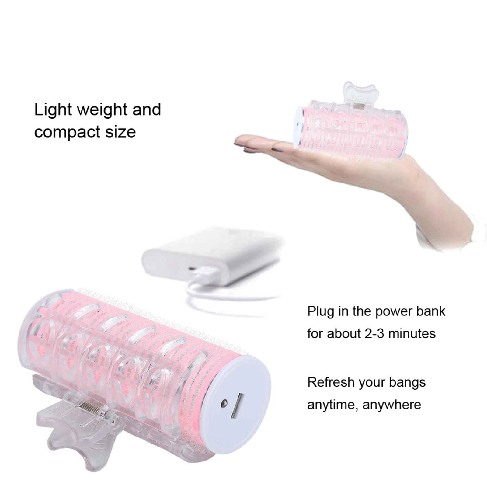 Hair Styling Tool Hair Curling Tools USB Portable Hair Roller Bangs Curling Hair Styling Tool Mini Electric Curler Hairstyle Pro Salon Curling Tools Set