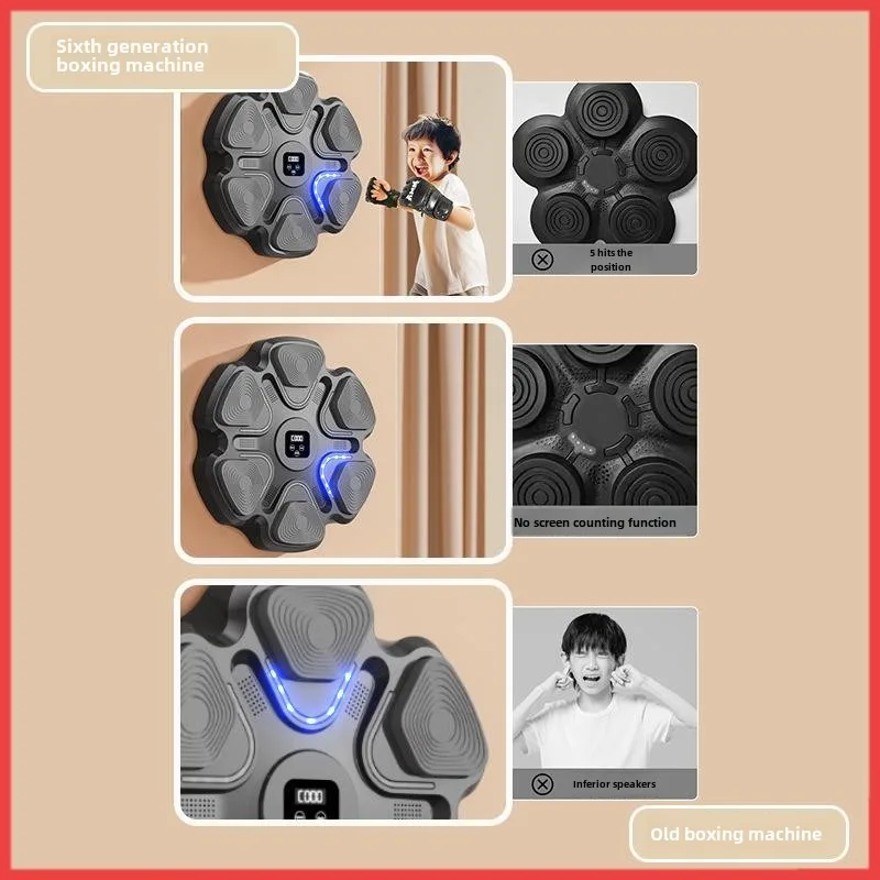 New Smart Music Boxing Machine Adult/Children Sports Fitness Boxing Trainer Home Exercise Response Training Wall Target