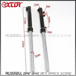 Motorcycle Front Fork Shocks Suspension with Handlebar Triple Tree Clamp and Bar Riser for Dirt Pit Bikes (Front Fork)