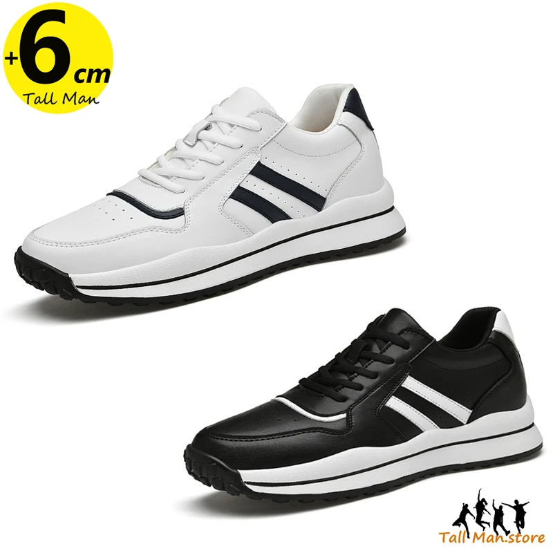

Sports Sneakers Men Elevator Height Increase Shoes Insole 6cm Man Leisure Fashion Plus Size 36-44