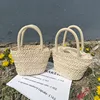 Korean Style Girls Straw Woven Handbag Handheld Small Basket Holiday Beach Bags Fashion Accessories 1