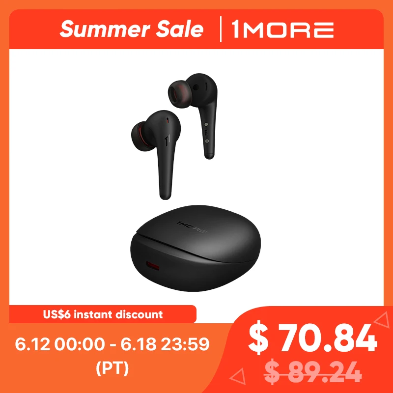  1MORE AERO 360° Spatial Audio Wireless Headphones 42dB Hybrid ANC Noise Canceling Earbuds Smart Loudness Tech 6 Mic 28H Playtime 