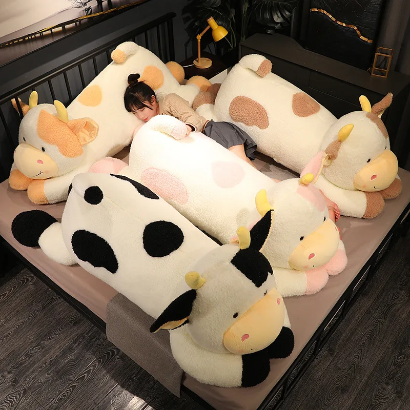 

Soft And Cute Shy Sleeping Leg Pillow Bedside Pillow Large Cute Cow Plush Toy Cartoon Plush Doll Sleeping Pillow Birthday Gift