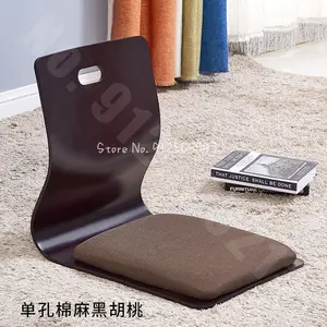 Backrest Household Lazy Japanese-style Chair Legless Reading New Country Floor Chair Back Chair Small-sized No-foot Chair 나무의자