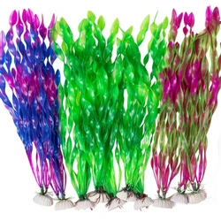 Set of 5/10 Artificial Underwater Aquarium Plants - Decorative Plastic Seaweed and Water Grass - 30CM (10pcs Colorful)