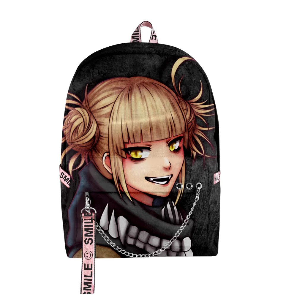 

Youthful School Bags Unisex My Hero Academia Toga Himiko Travel Bags 3D Print Oxford Waterproof Notebook Shoulder Backpacks