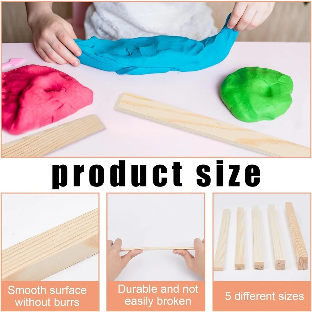Pottery Teaching Stick 5 Size Wooden Rolling Mud Stick Wooden Ceramic Clay Pottery Modeling Tool Fixed Clay 10Pcs pottery tools clay sculpting tools pottery sculpting tools clay craft tool