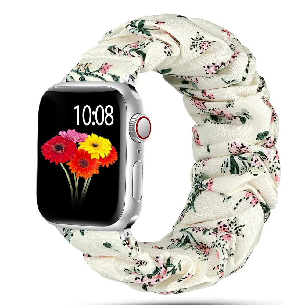 Leopard Print Elastic Nylon Watch Strap Bracelet
