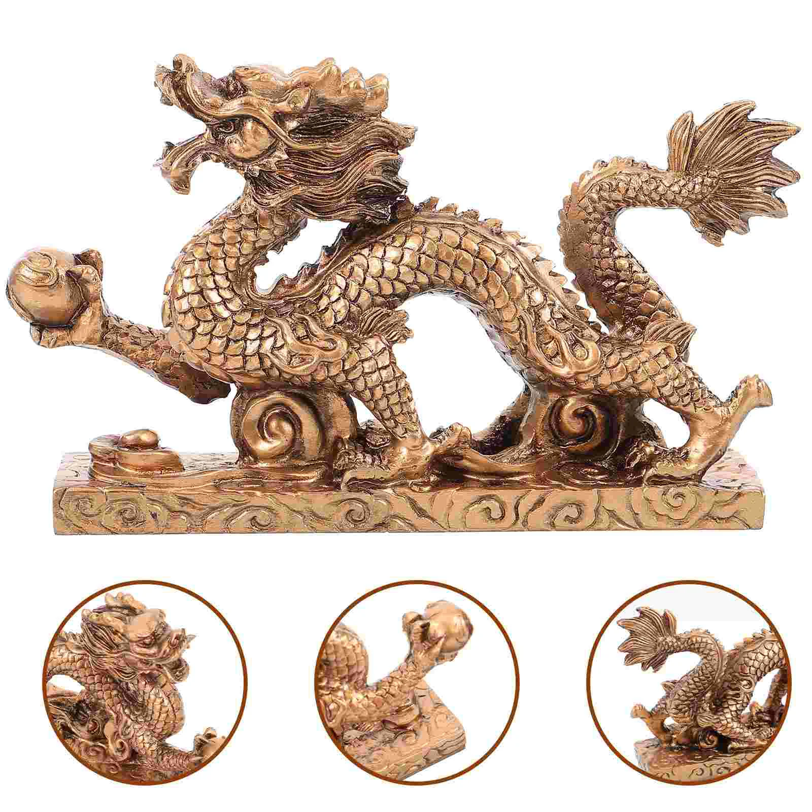 

Desk Dragon Statue Table Dragon Ornament Tea Pet Dragon Statue Chinese Dragon Modeling Decor