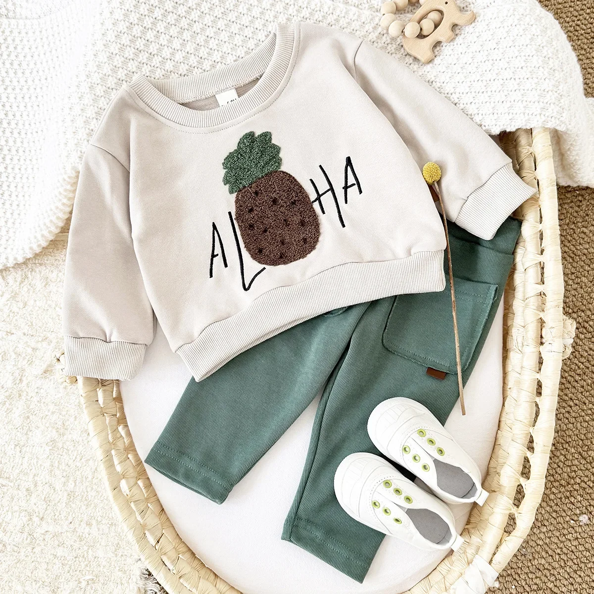 Spring Autumn Baby Hoodie Sets Boy Infant Pullover and Pants 2Pcs Girl Toddler Sweatshirt Suit Baby Clothes Kid's Outfit 0-3Y 4