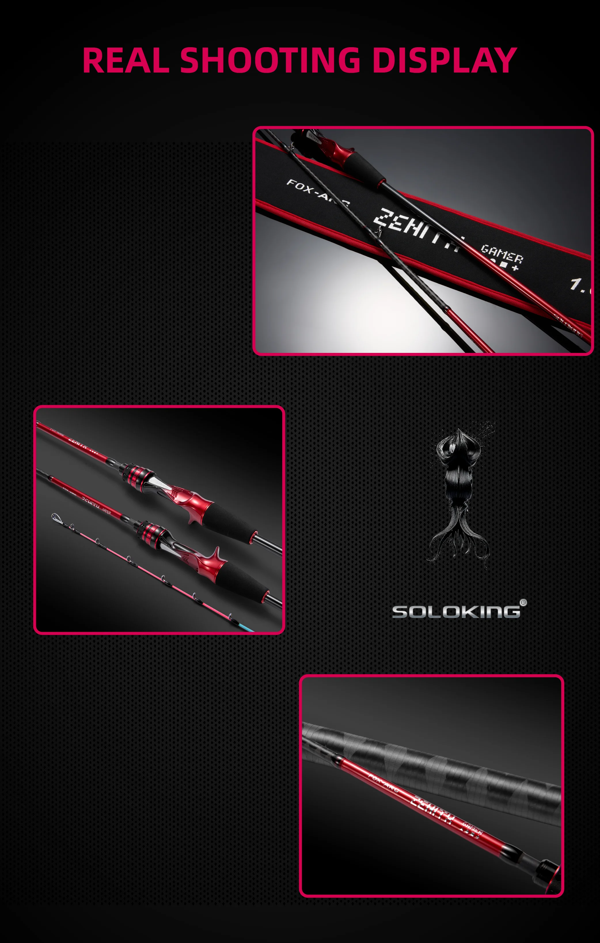 SOLOKING ZENITH Serie FOX ARC Angelrute Tianium Spitze Tintenfisch Octopus Angeln Casting Rod Tintenfisch Boot Angeln webfooted – Detail 9