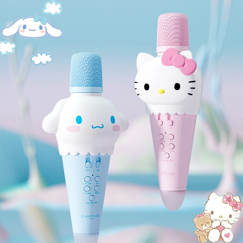 

Sanrio Kawaii Kuromi Cinnamoroll Hello Kitty Bluetooth Speaker Cartoon Style Kid Microphone Cute Wireless Bluetooth Speaker