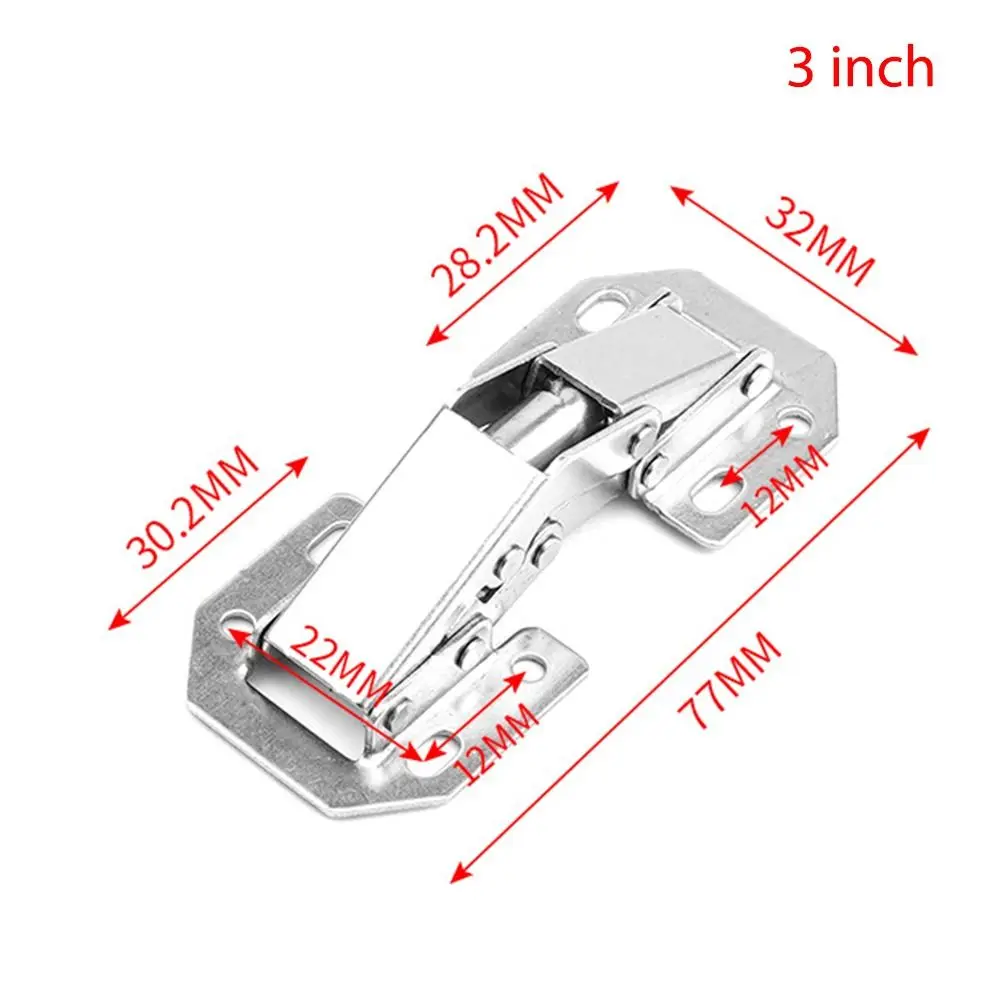 90 Degree Soft Close Spring Hinges No Pre-drilled Noiseless Concealed Cabinet Hinge Furniture Hinge