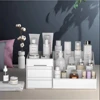 1pc White New Drawer Makeup Storage Box Dormitory Finishing Plastic Shelf Cosmetics Skin Care Dressing Table Desktop 1