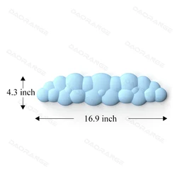 Ergonomic Non-Slip Desk Wrist Rest and Mouse Pad Set (Blue long)