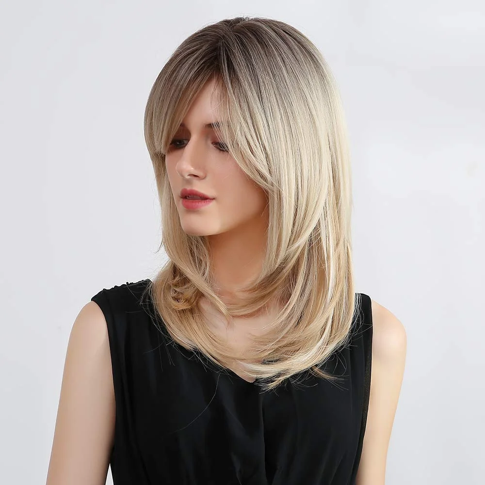 Soft Ombre Blond body wave Hair 150 density 13×4 100%human hair wig lace front wig, with baby hair pre plucked and f 2