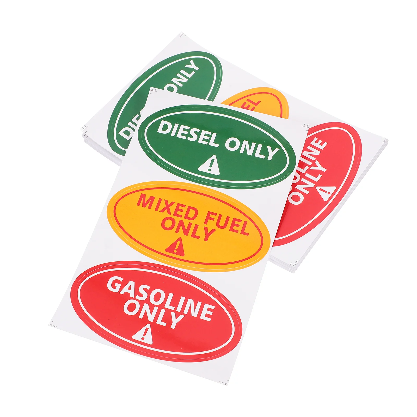

30 Pcs Fuel Oil Type Label Sign Convenient Gasoline Only Mixed Labels Copper Plate Stickers for Trucks Car Warning