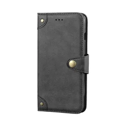 iTien Premium Retro Flip Leather Wallet Phone Case - High-Quality TPU Silicone Protective Cover for Moto edge plus 2023 (XWKBlack)