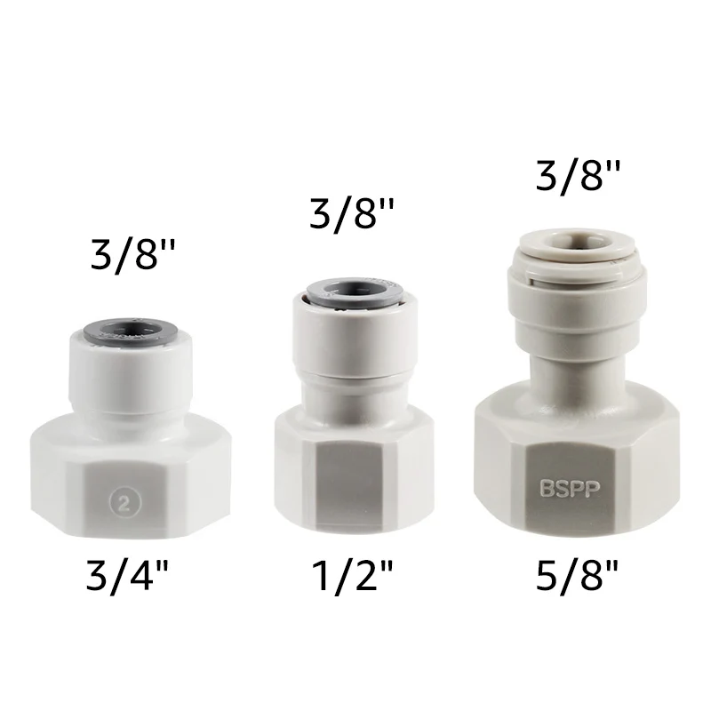 ELECQUEEN Tubing Quick Joint 9.5mm(3/8) push fit x 5/8'' female adapter Homebrew Hose Quick Connecter for Keg Coupler Tap Shank tubing quick joint