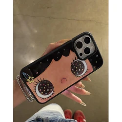 Cartoon INS Cute Girl Starry Big Eyes Fashion Minimalism Matte Advanced Phone Case - iPhone 14 (A)