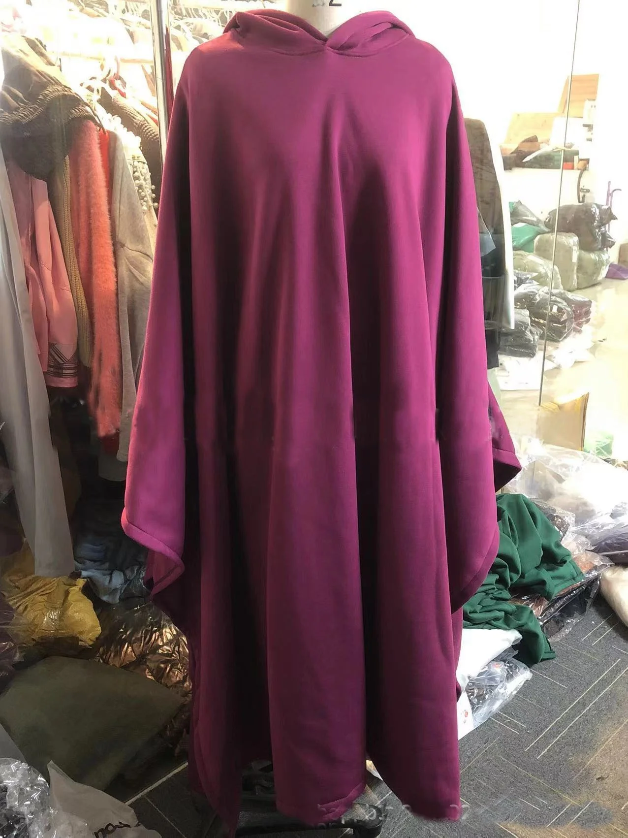 Punk Sle Men's And Women's Loose Long Hooded Thi Cloak Autumn Winter Streetwear Faion Single Piece Full Length Top