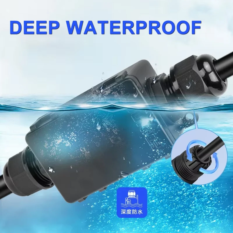 2-Way PG9 M20 With terminal 2 to 2 Outdoor Waterproof Junction Box 3 to 3 Buried Street Lights Splitter 4 4 Sealed Connector electrical distribution box,electrical junction box,electrical box