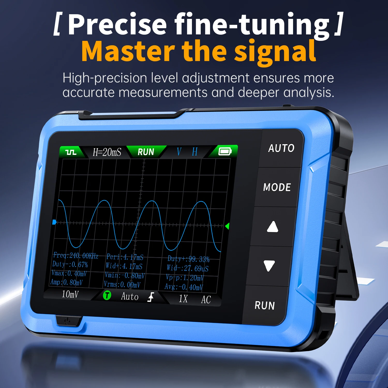 FNIRSI DSO510 10MHz Mini Handheld Digital 2in1 Oscilloscope Signal Generator 48MS/s Sampling Rate Electronics Reparie Tools