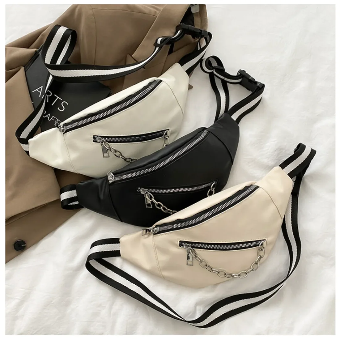 

Women Waist Bag Ladies Fanny Pack Designer Crossbody Bags for Woman Fashion Belly Hip Sack Chest Banana Female Bum Belt Bag