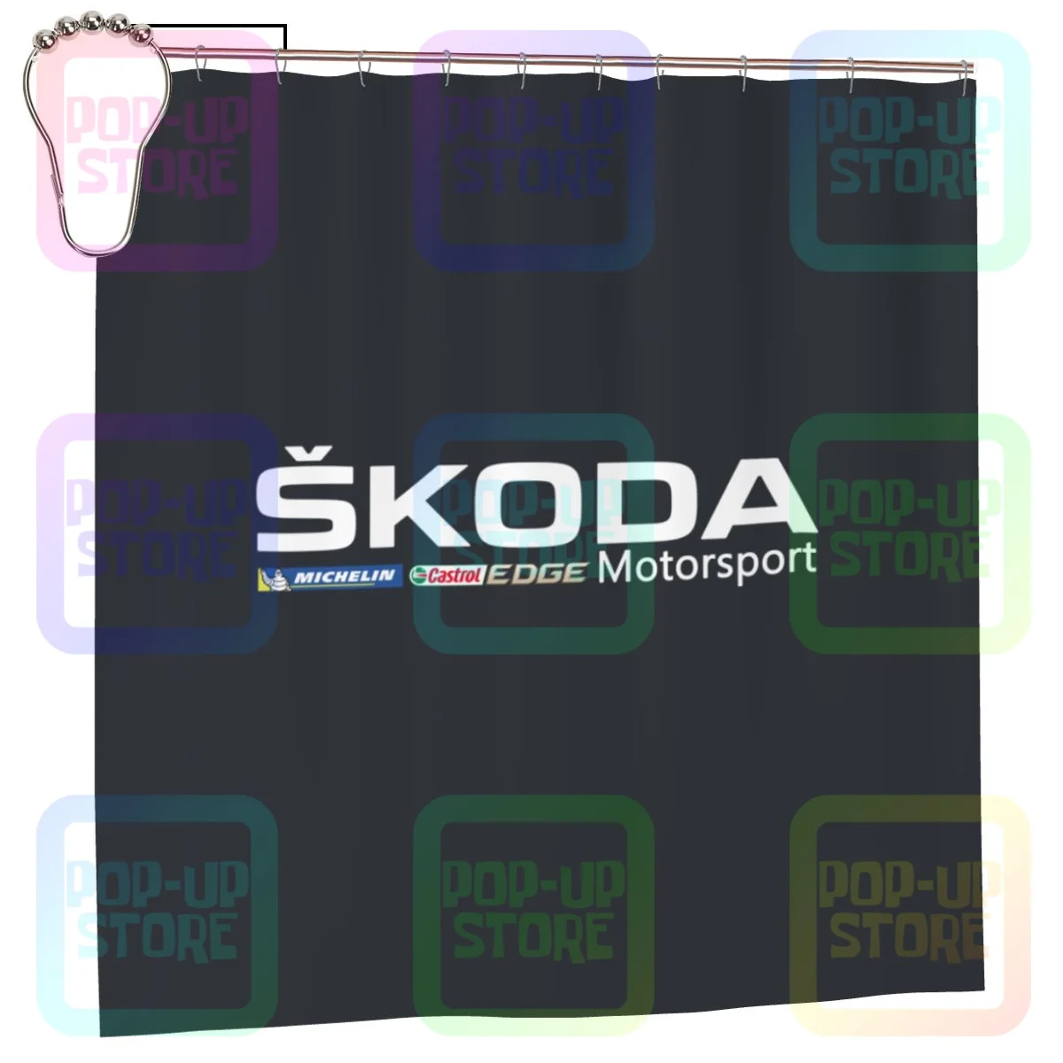 Skoda Motorsport Rally Fabia Wrc S2000 Racing Sport Car 2018 Shower Curtain Bathroom Curtain Durable No Fading
