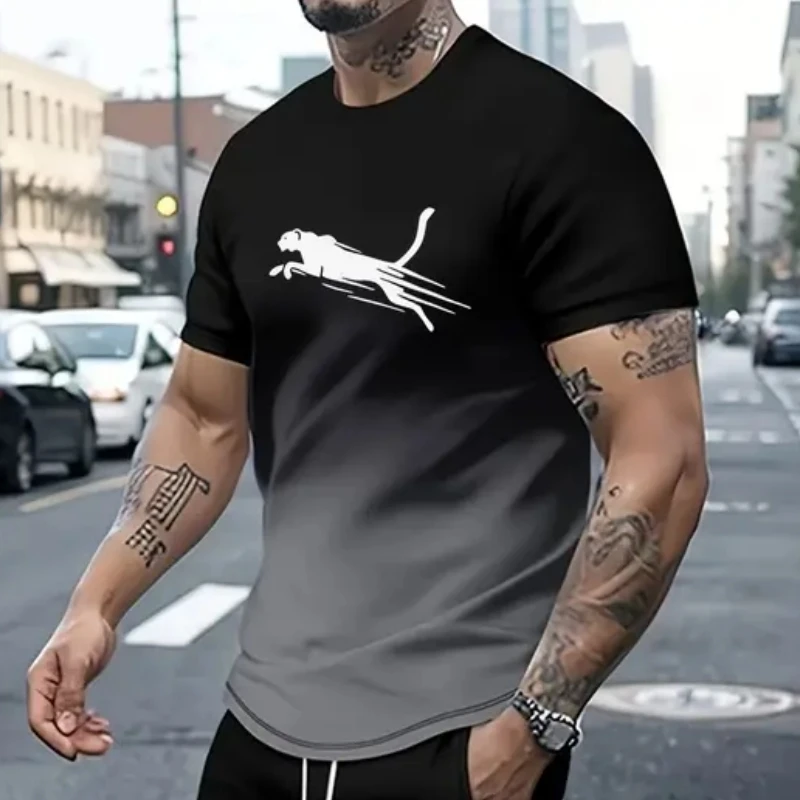3D Printed Animal T-Shirts for Men Oversized Fashion