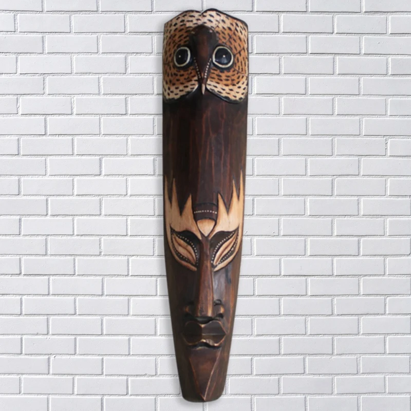 Solid Wood Mask For Wall Decoration African Facebook Bar Ktv Restaurant Wall Hanging Thai Woodcut Decoration-AA68 4
