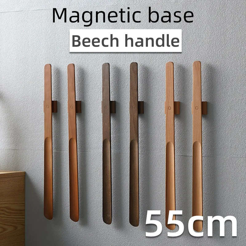 55CM drewniany długi uchwyt magnetyczny klakson do butów długa łyżka klakson do butów nosić buty łatwiejsze podparcie dla Logo na zamówienie - AliExpress 15