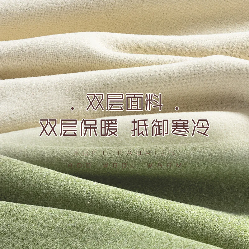 Non-marking velvet thermal underwear set AB face self-heating pile thickened anti-pilling bottoming underwear autumn pants