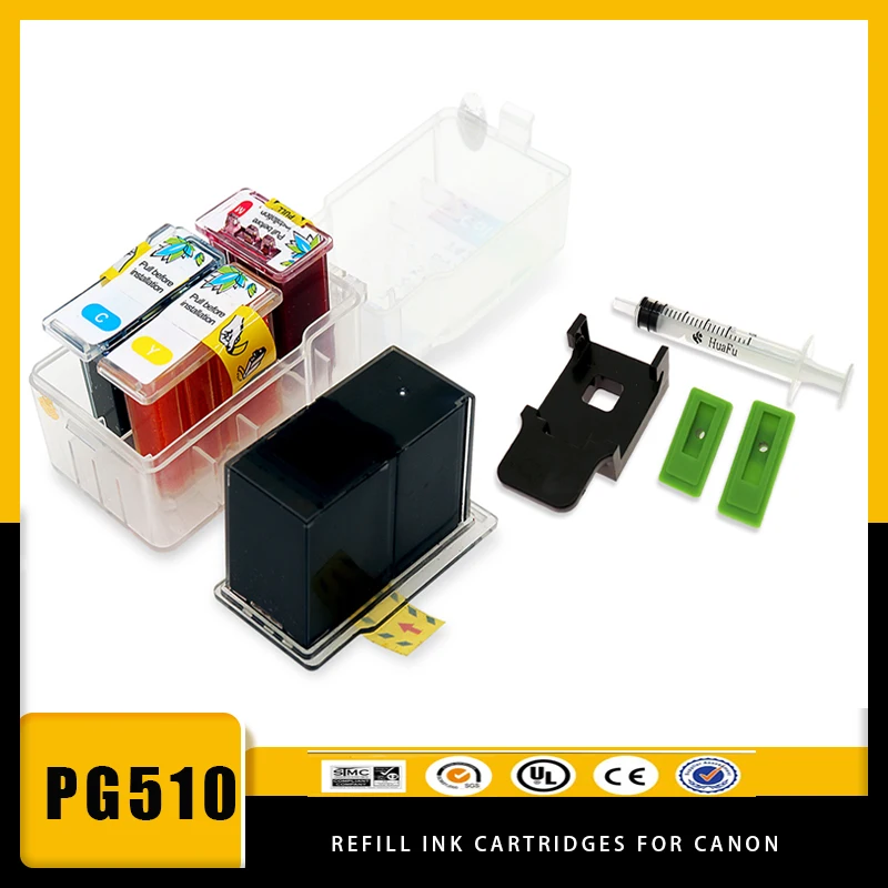 Vilaxh Smart Cartridge Ripll Kit Per Cartuccia D'Inchiostro Canon Per Canon Pixma Ip2700 Mp240 Mp250 Mp260 Mp270 Mp280 Mp48 Pg510 Cl 511