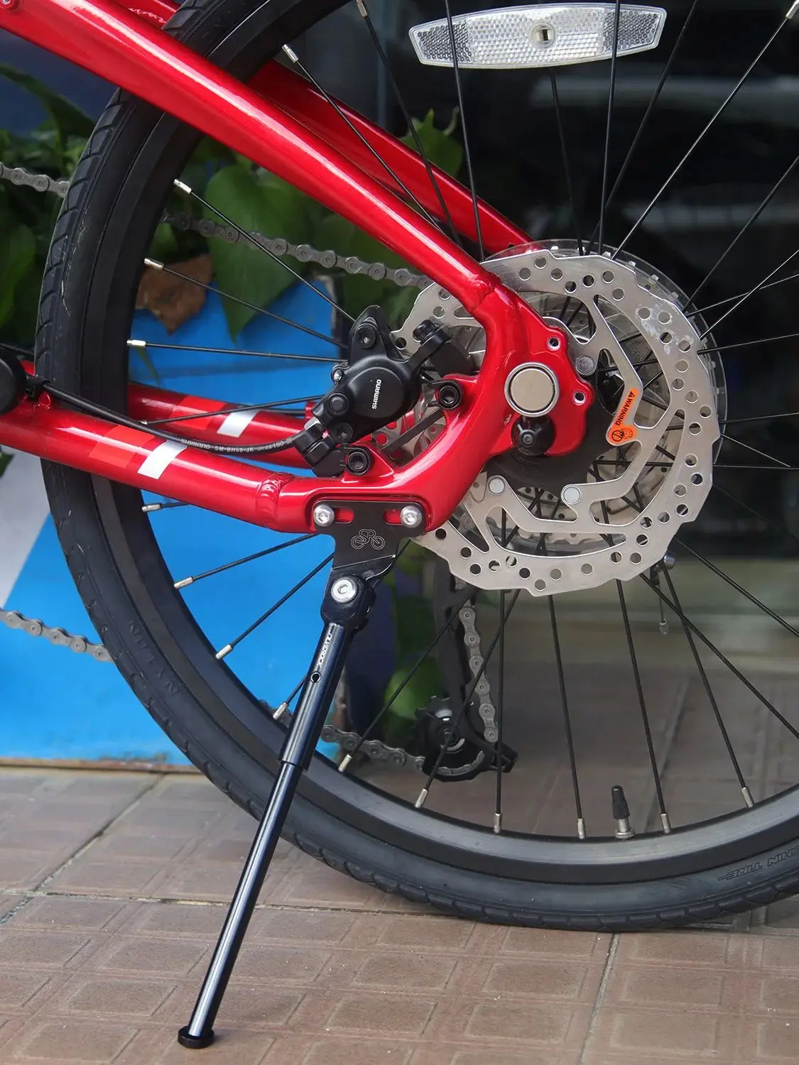 Ständer aus Silverock-Legierung 20 Zoll Parkst änder für Seeschlage d9 p10 x11 3 Sechzig Hecht Fahrrad Ständer leichte Fahrrad teile – Detail 6