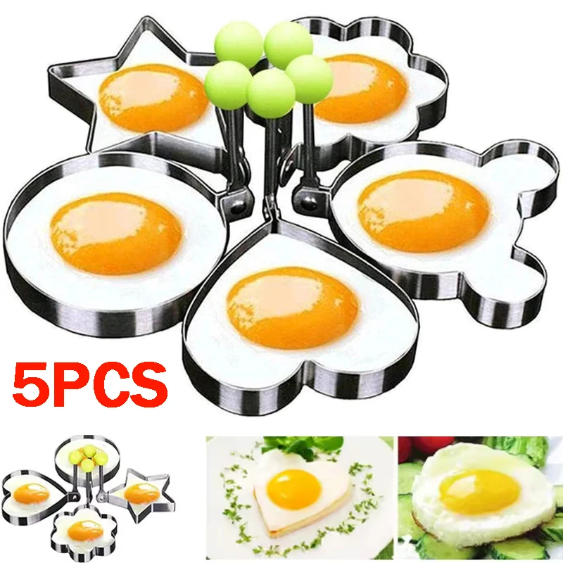 Stainless Steel Omelette Mold Maker Love Star Bear Flower Fried Egg Mold Pancake Shaper Cooking Baking Tools Kitchen Accessories Stainless Steel Omelette Mold Maker Love Star Bear Flower Fried Egg Mold Pancake Shaper Cooking Baking Tools Kitchen Accessories