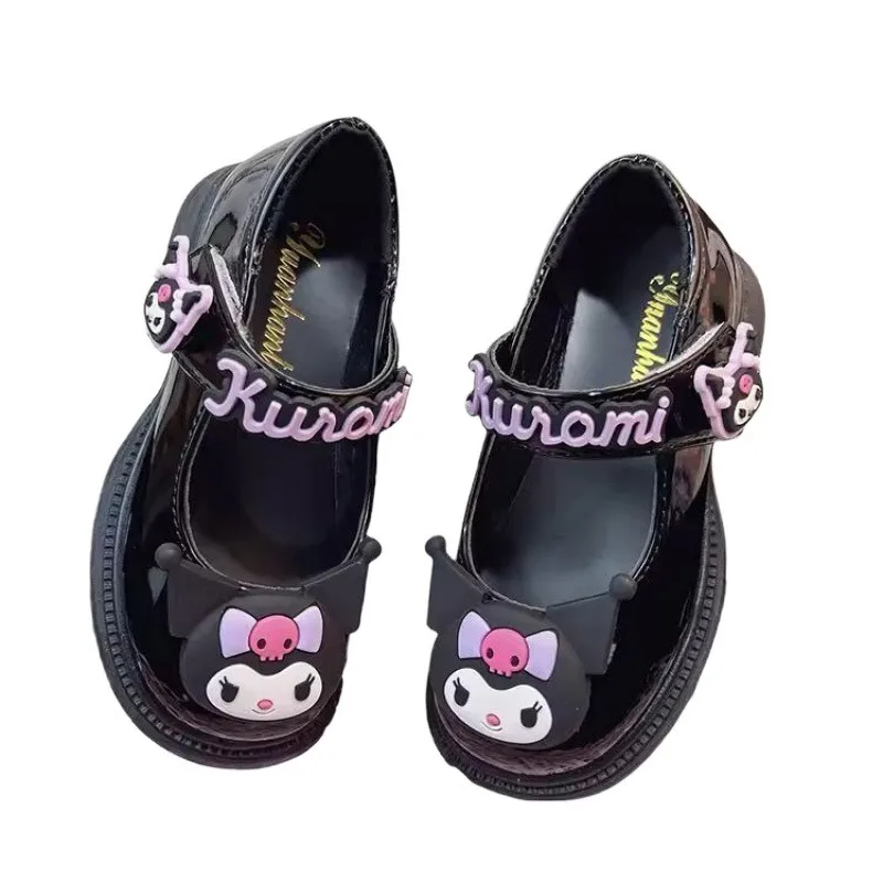 2024 New Sanrio Kuromi Black Lolita Princess Leather Shoes