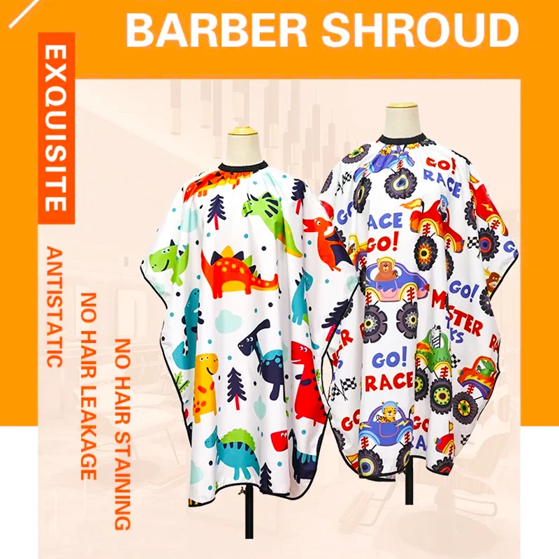Haircut Cape Hairdressing Cape Kids Children Waterproof Hairdressing Cape Salon Hair Wrap Dyeing Haircutting Cartoon Cloth Styling Tools For Barber Shop